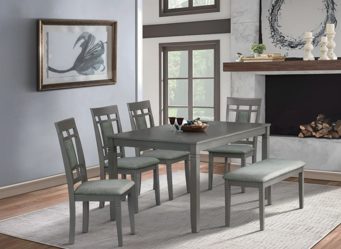 Dusk Dining Table + 4 Chairs + Bench - Image 3