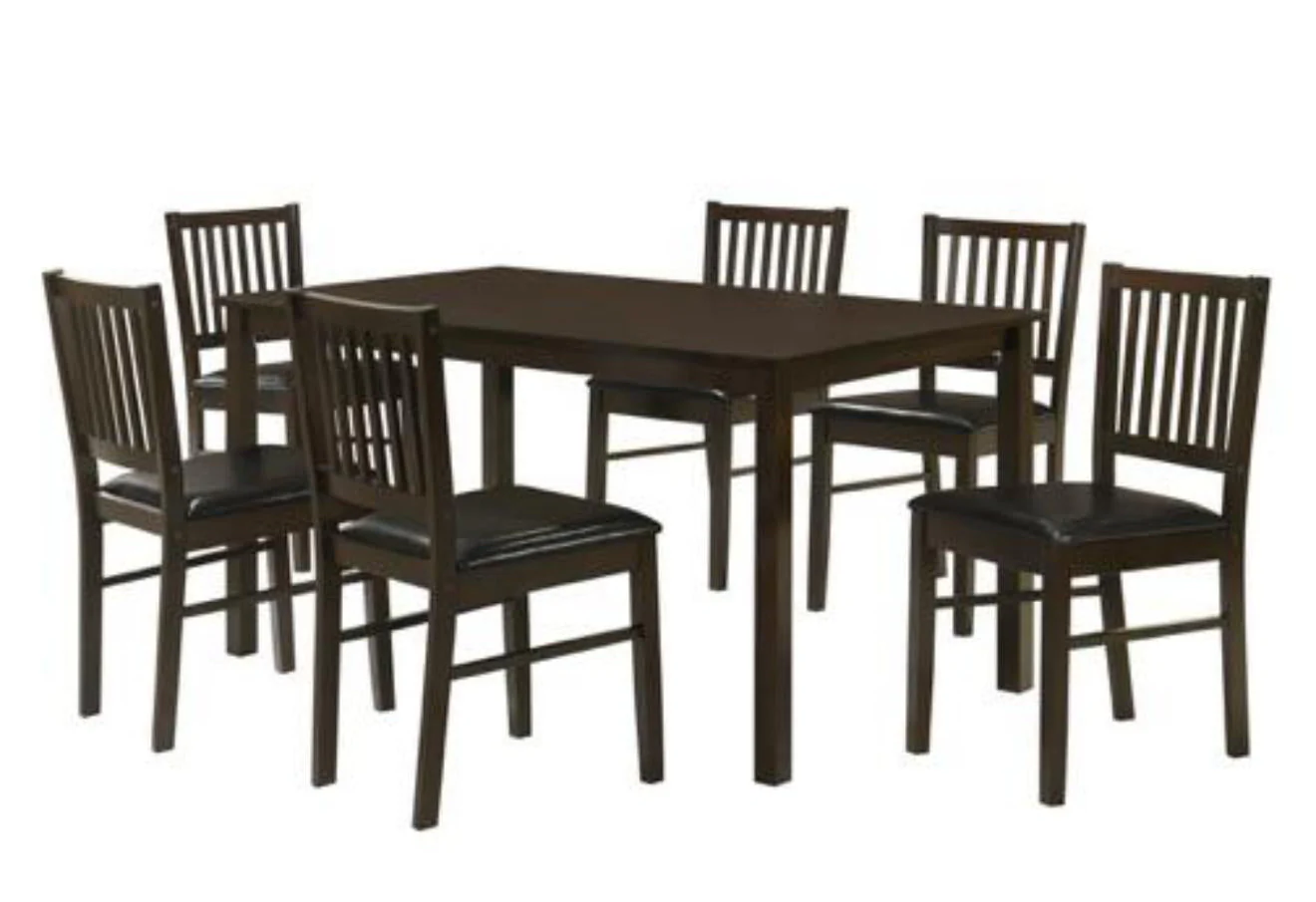 Eitz Brown Table and 6 Chairs