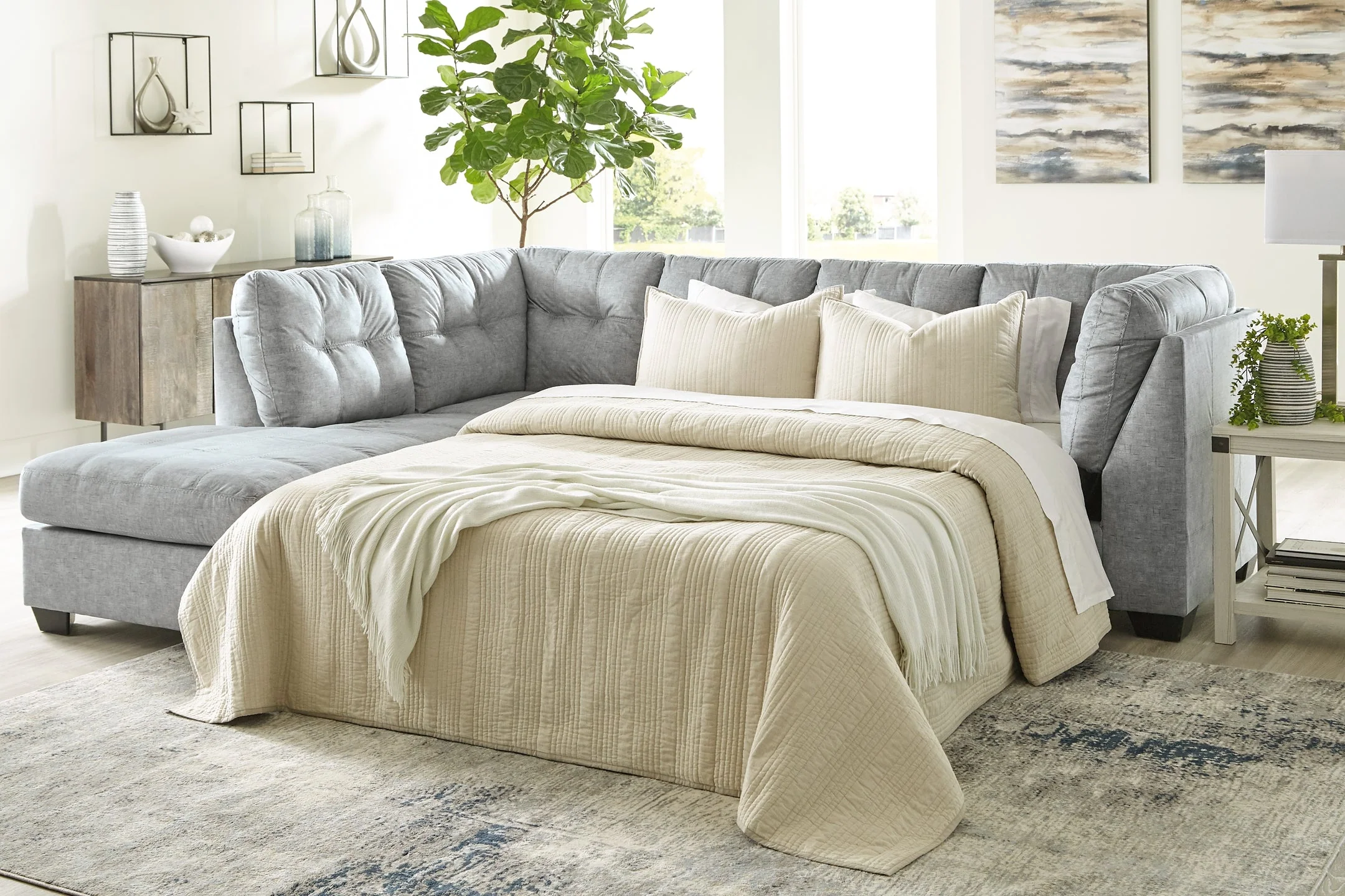 Falkirk 2-Piece Sectional with Chaise and Sleeper