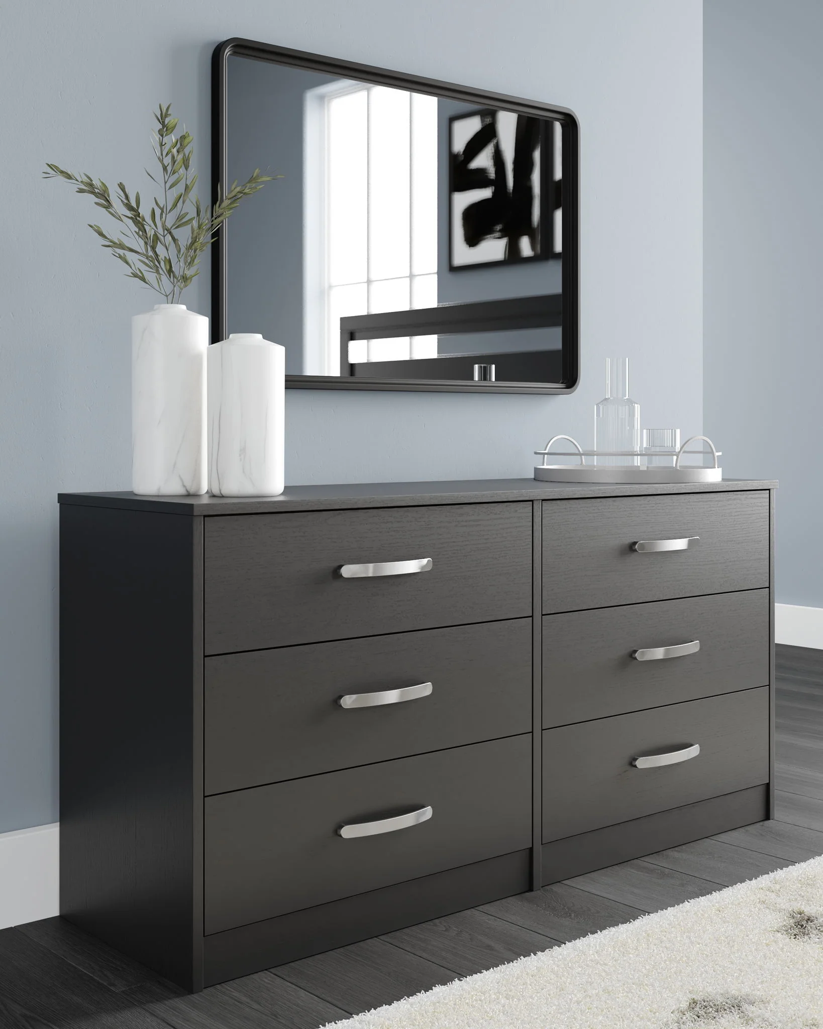 Finch - Six Drawer Dresser - Black - Image 4