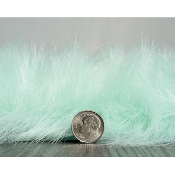 Fluffy Blue Faux Sheep Area Rug 5'X7' - Image 3