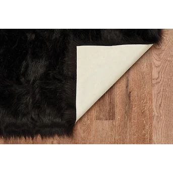 Fluffy Brown Faux Sheep Area Rug 5'X7' - Image 3