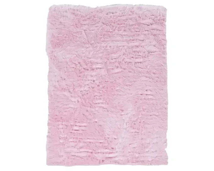 Fluffy Pink Faux Sheep Area Rug 5'X7'