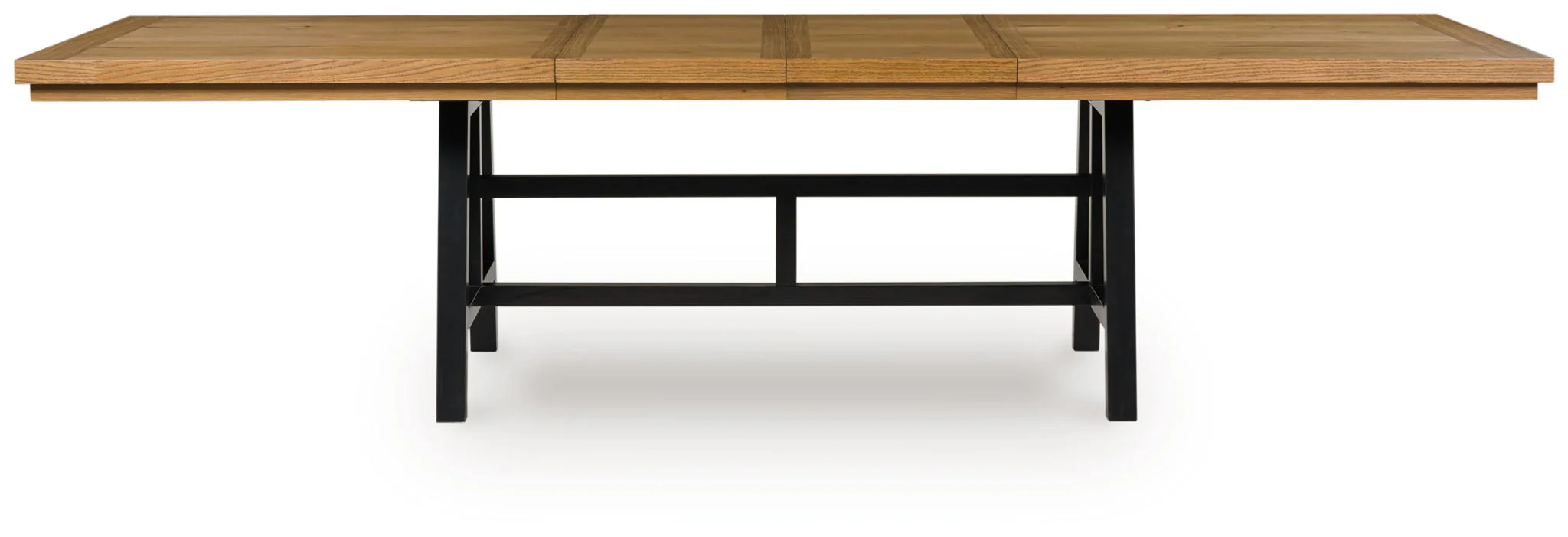 Galliden - Rectangular Dining Room Extension Table - Black / Brown - Image 4