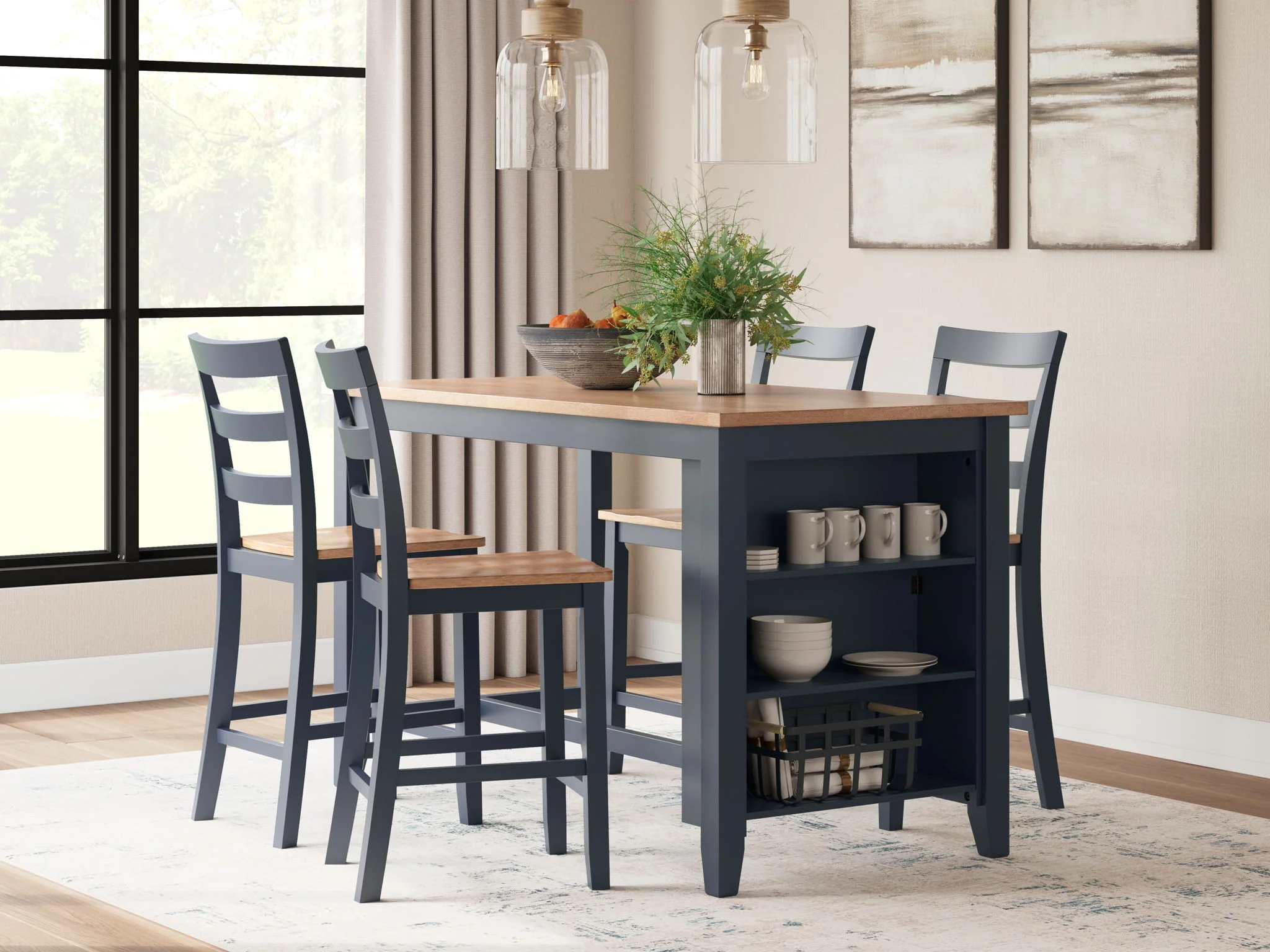 Gesthaven - Rectangular Dining Room Counter Set - Image 2