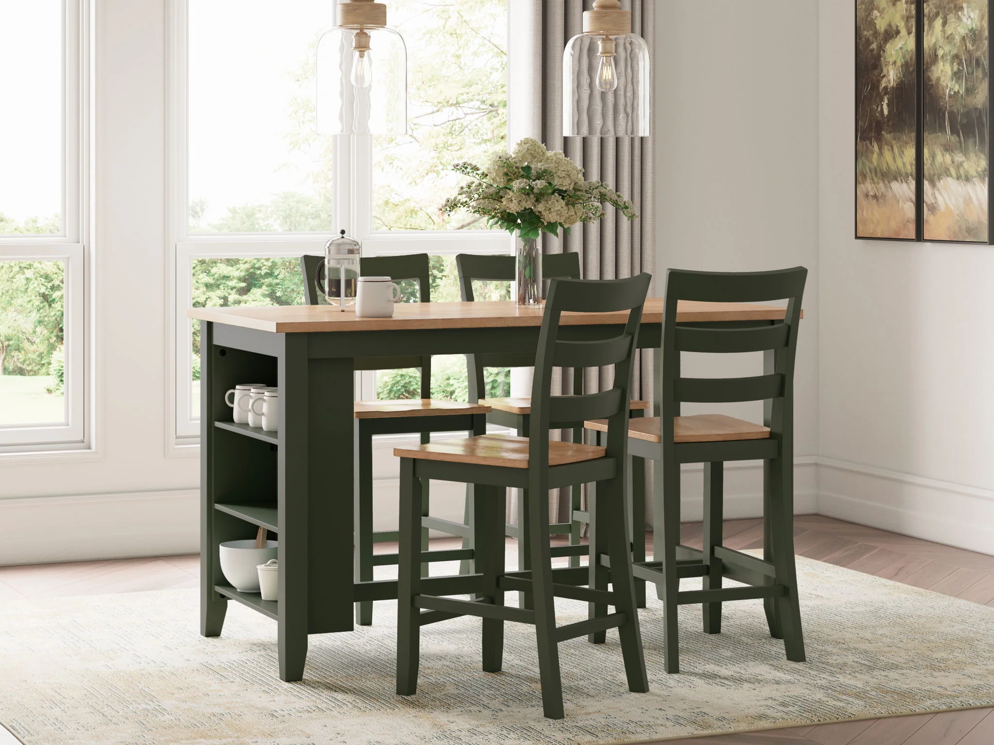 Gesthaven - Rectangular Dining Room Counter Set - Image 4