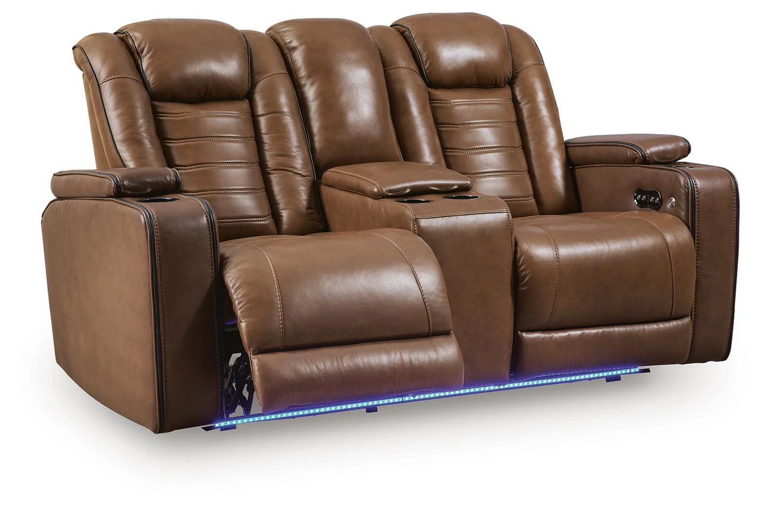 Gruaro - Power Reclining Loveseat With Console / Adjustable Headrest - Amber - Image 2