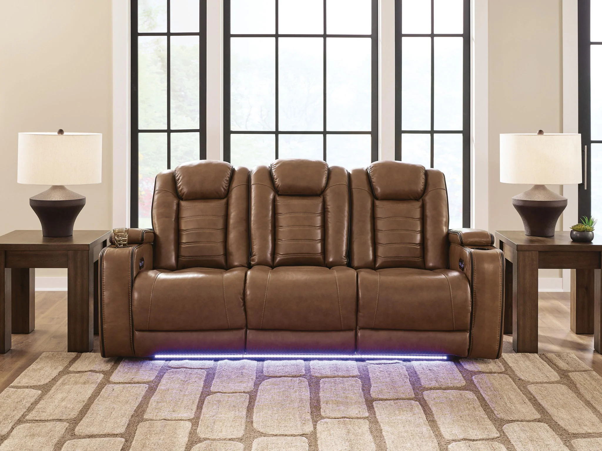 Gruaro - Power Reclining Sofa With Adjustable Headrest - Amber - Image 4