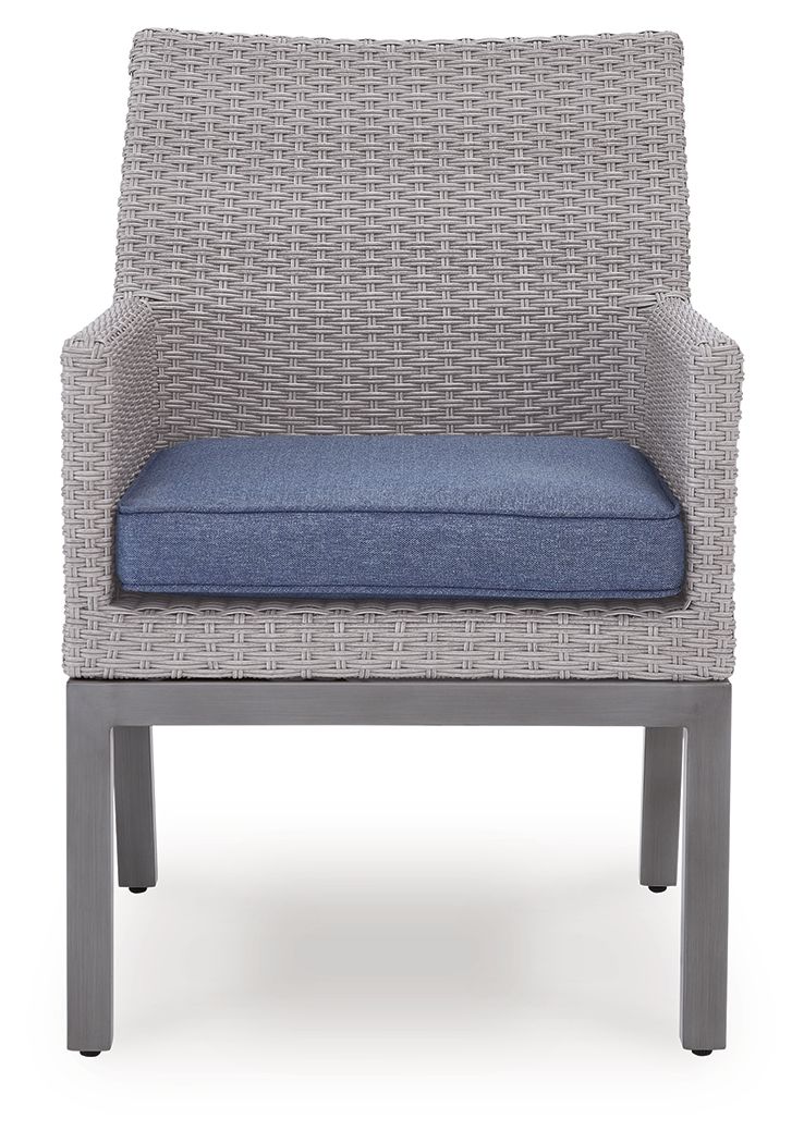 Half Moon Beach - Arm Chair With Cushion (Set of 2) - Blue / Gray - Image 4