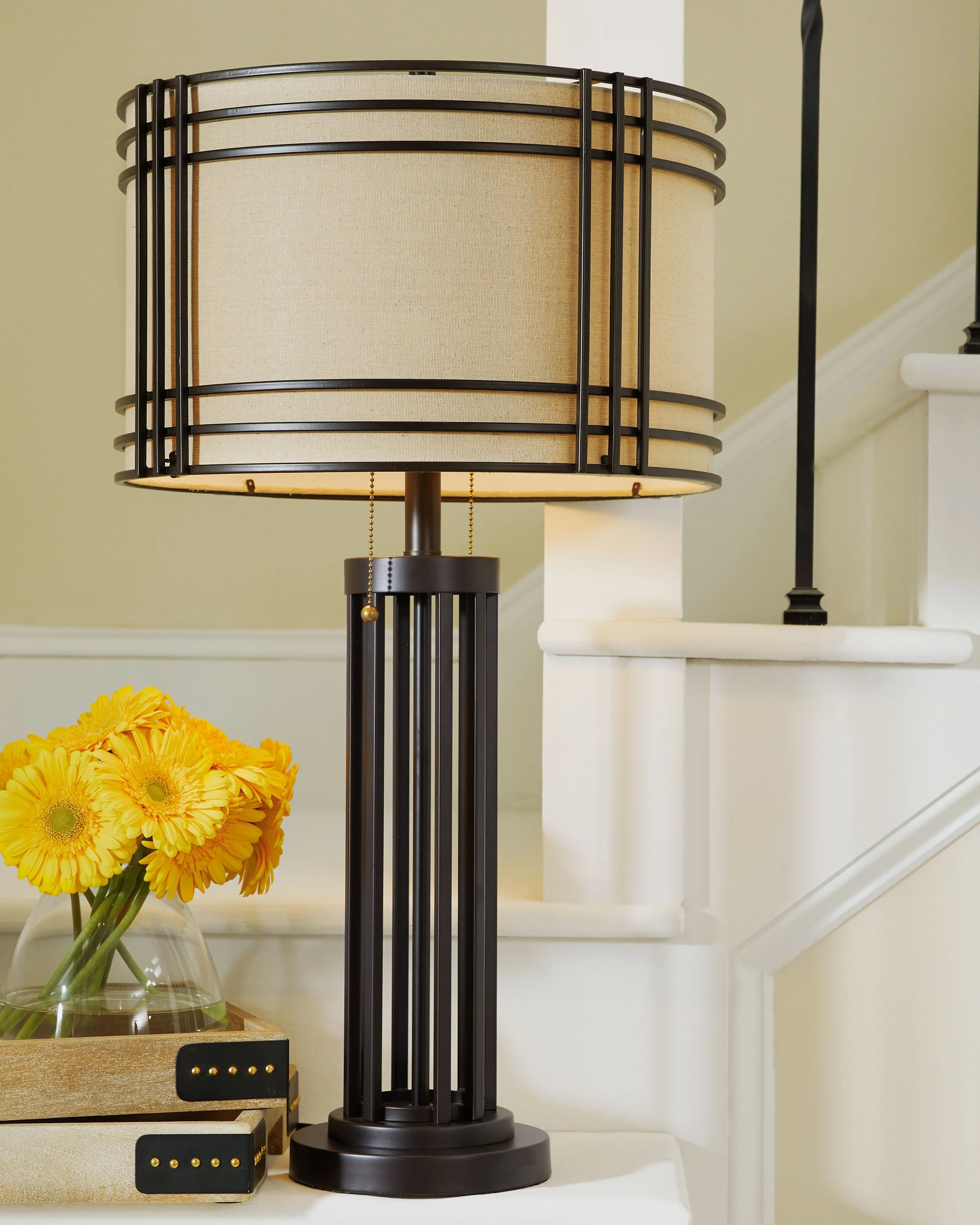 Hanswell - Metal Table Lamp - Dark Brown - Image 4