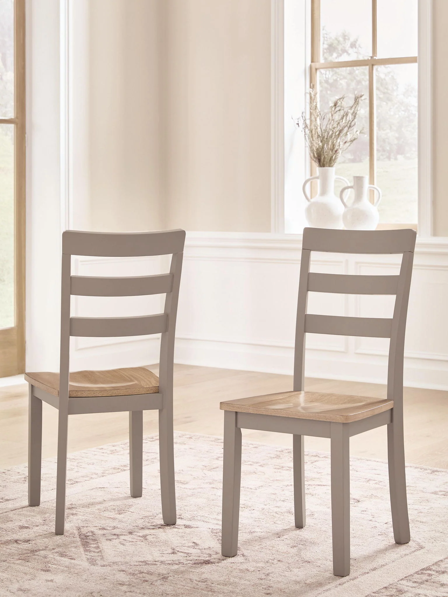 Harperfeld - Dining Room Side Chair (Set of 2) - Natural / Gray - Image 3