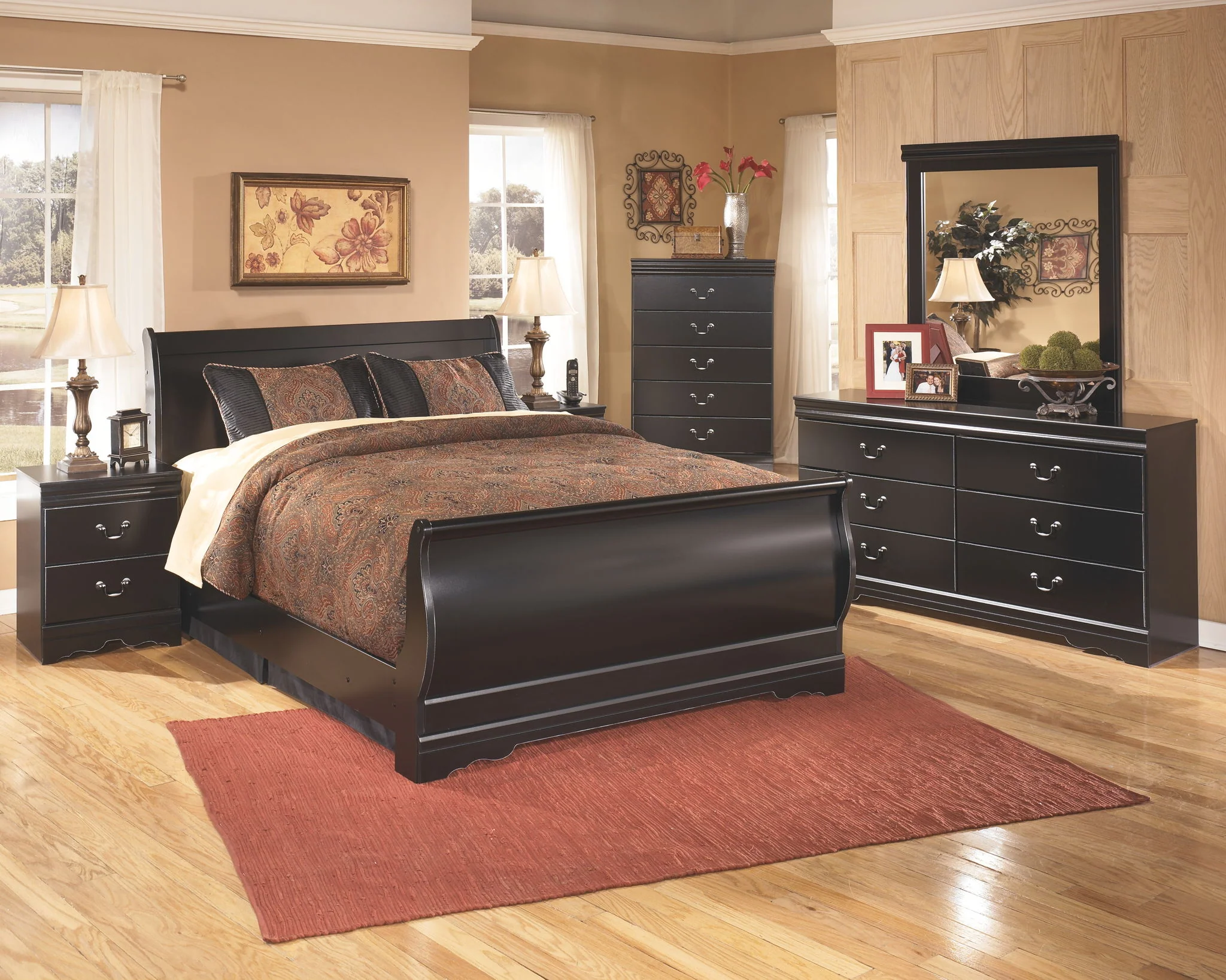 Huey Vineyard - Dresser, Mirror - Black - Image 4