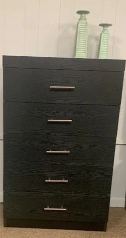Javier Black 4 Drawer Chest - Image 3