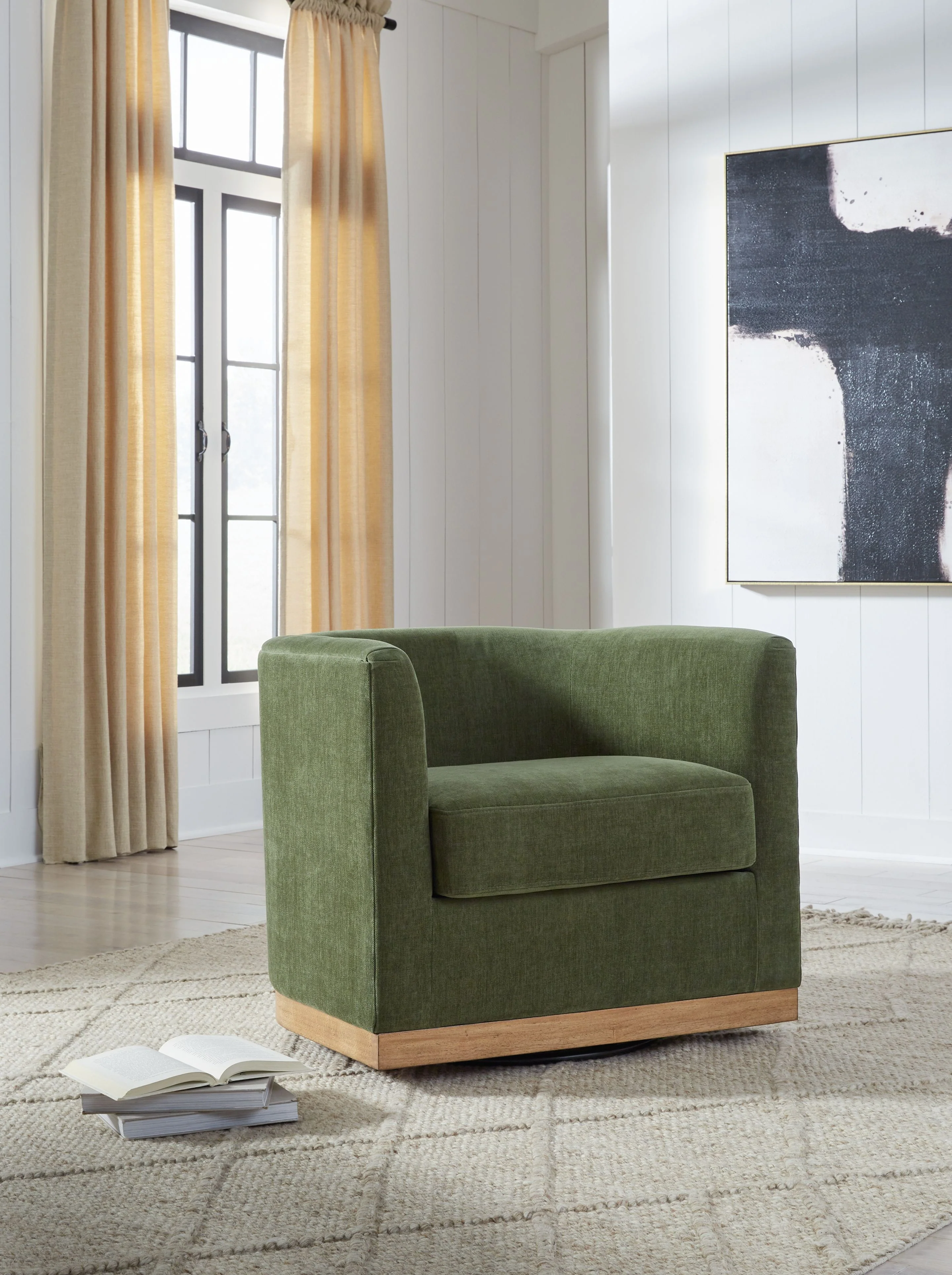 Jersonlow - Swivel Chair - Forest Green - Image 3