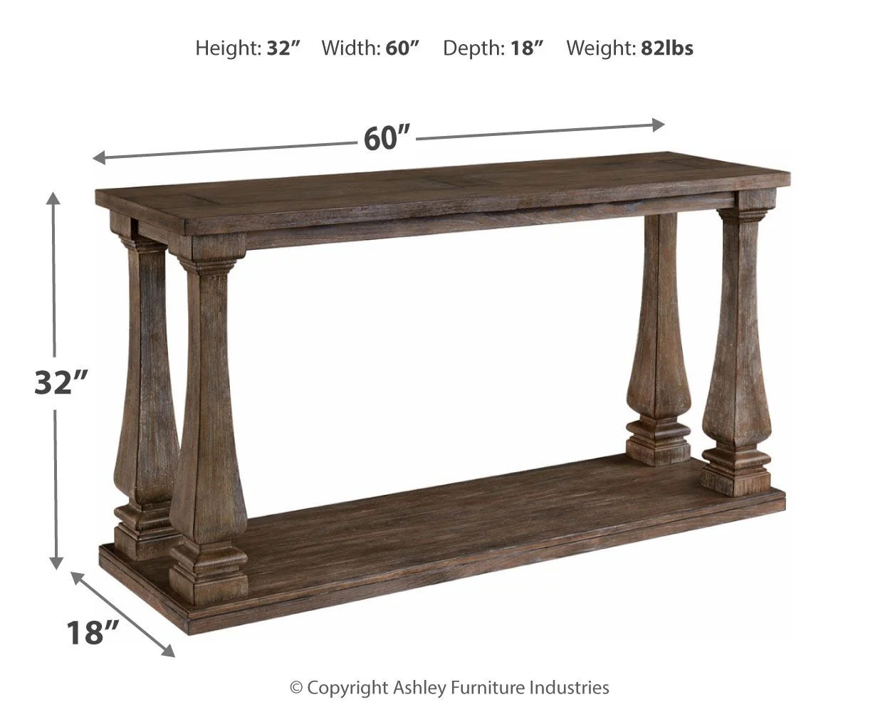 Johnelle - Sofa Table - Gray - Image 3