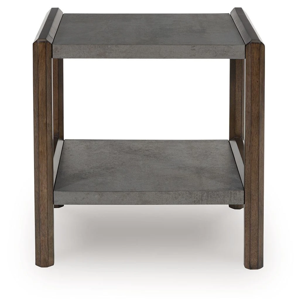 Kallenny - Rectangular End Table - Brown / Gray - Image 4