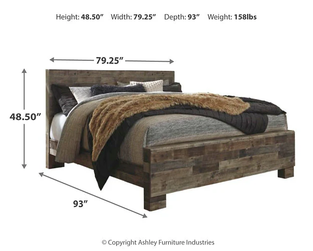 Derekson King Panel Bed with Mirrored Dresser, Chest and Nightstand - Image 13
