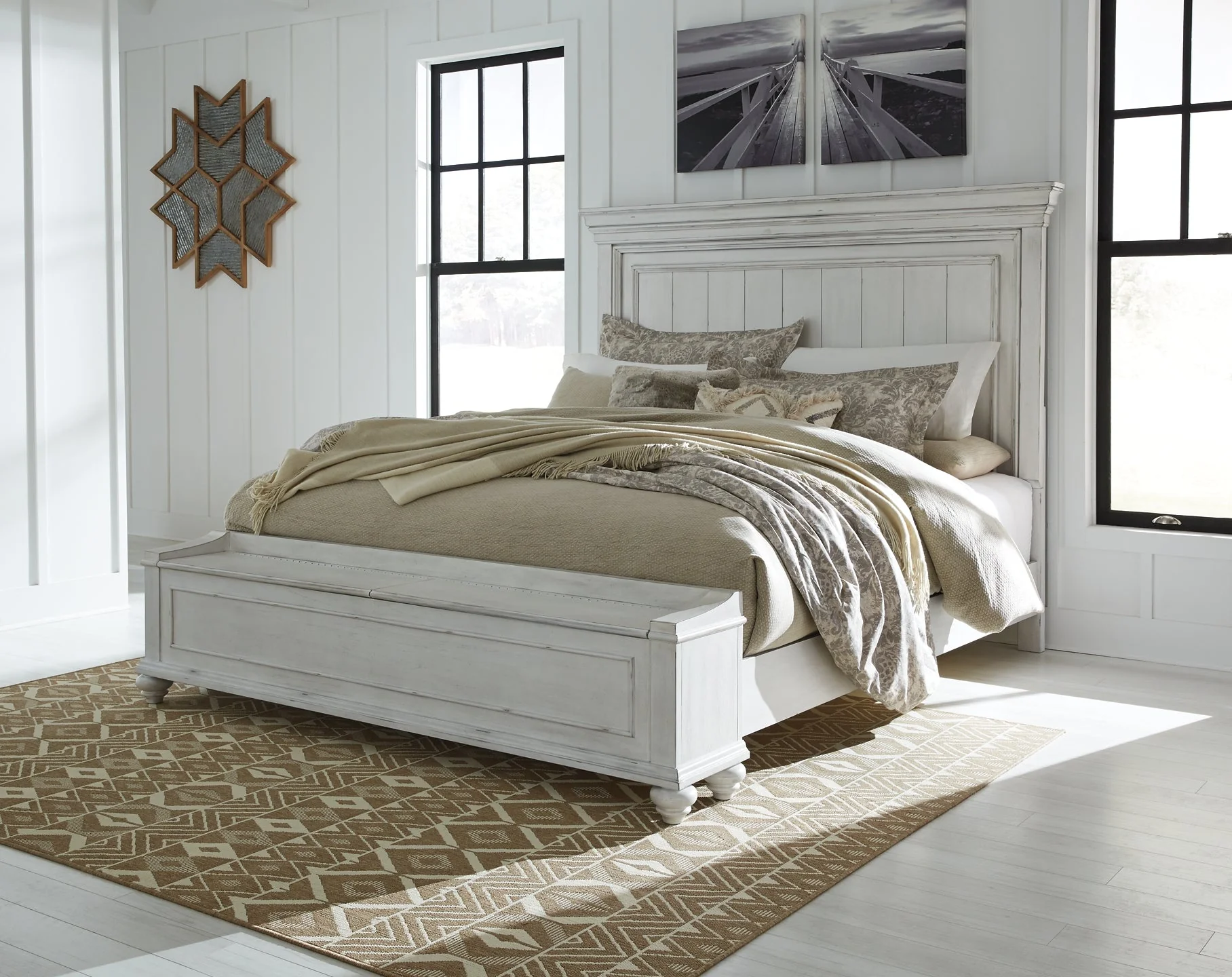 Kanwyn King Panel Bed with Storage with Dresser - Image 3