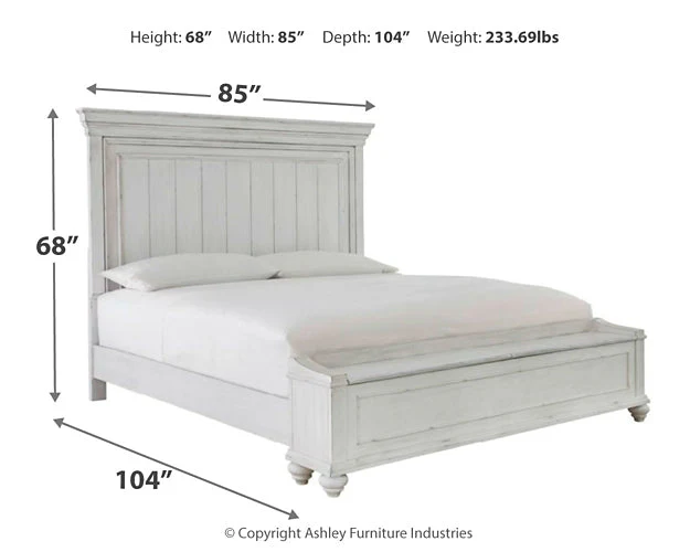 Kanwyn King Panel Bed with Storage with Mirrored Dresser - Image 5