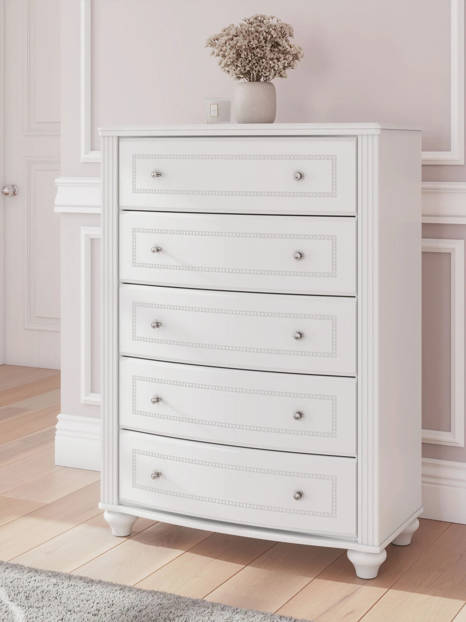 Kozlani - Five Drawer Chest - White - Image 2