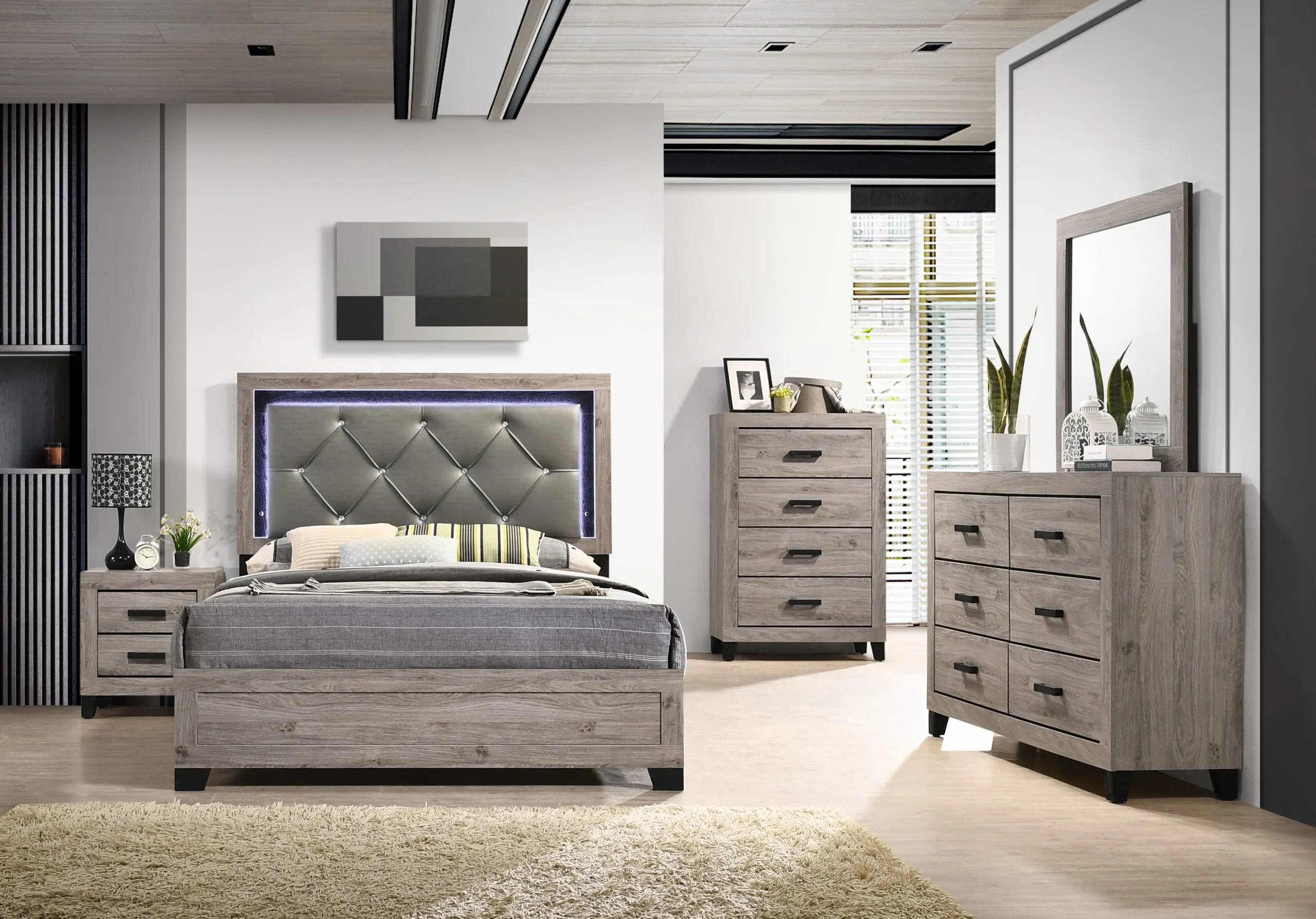 Laffela Dresser Mirror and Bed Choose Your Size!