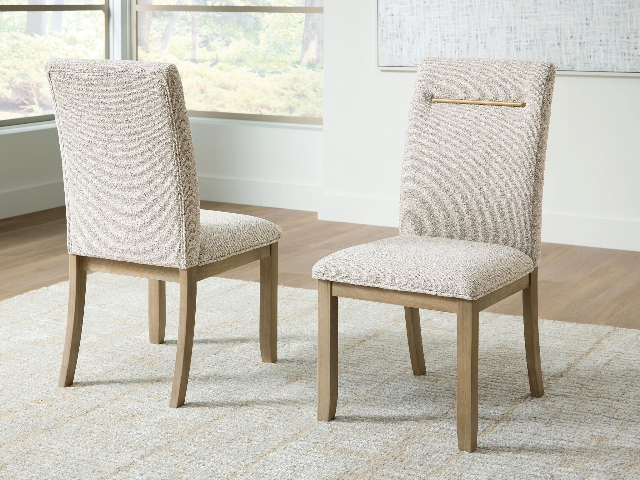 Lasinger - Dining Upholstered Side Chair (Set of 2) - Light Brown - Image 2