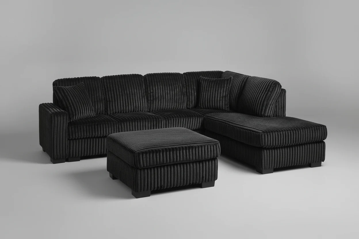 Mackey Black Reversible Sectional - Image 2