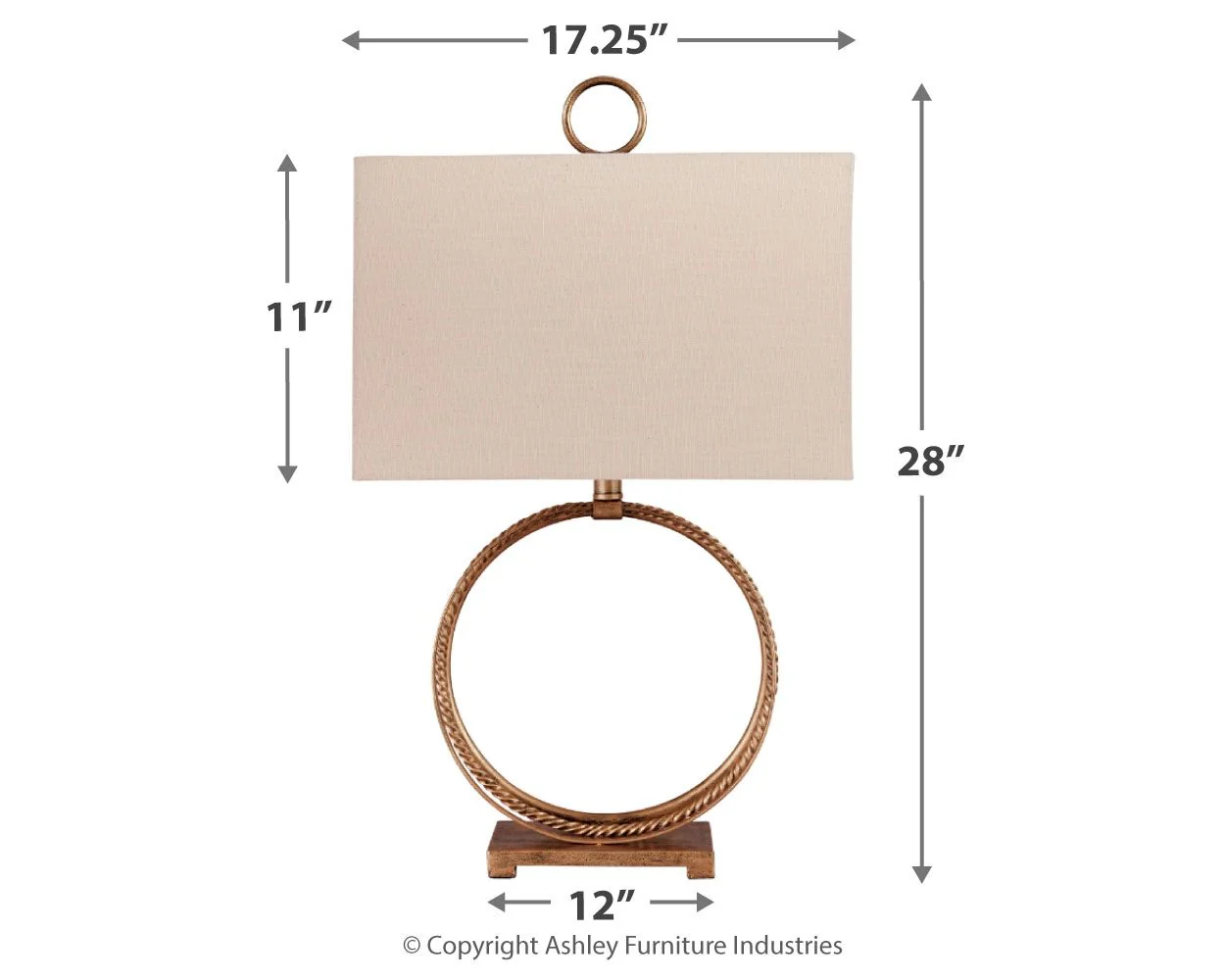 Mahala - Metal Table Lamp - Antique Gold Finish - Image 4