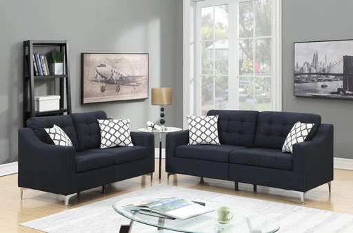 Maribello Black Sofa & Love