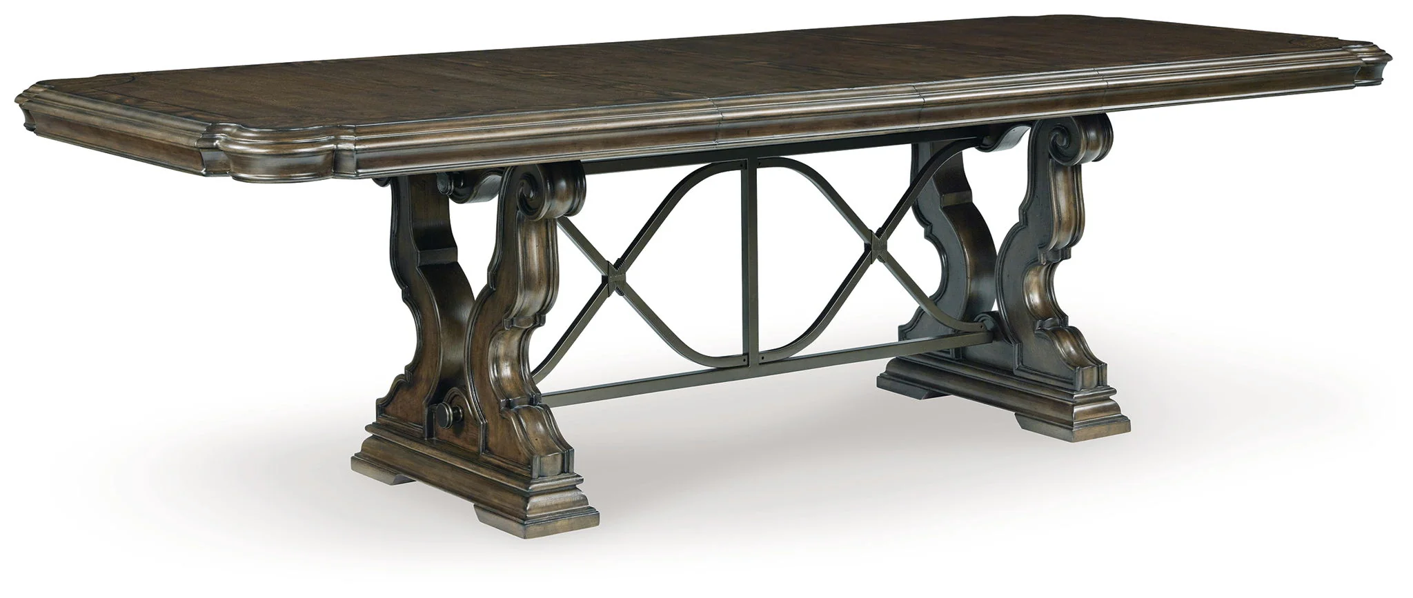 Maylee - 11 Pc. - Dining Extension Table, 4 Side Chairs, 2 Arm Chairs, Storage Bench, Buffet And Hutch - Dark Brown - Image 3