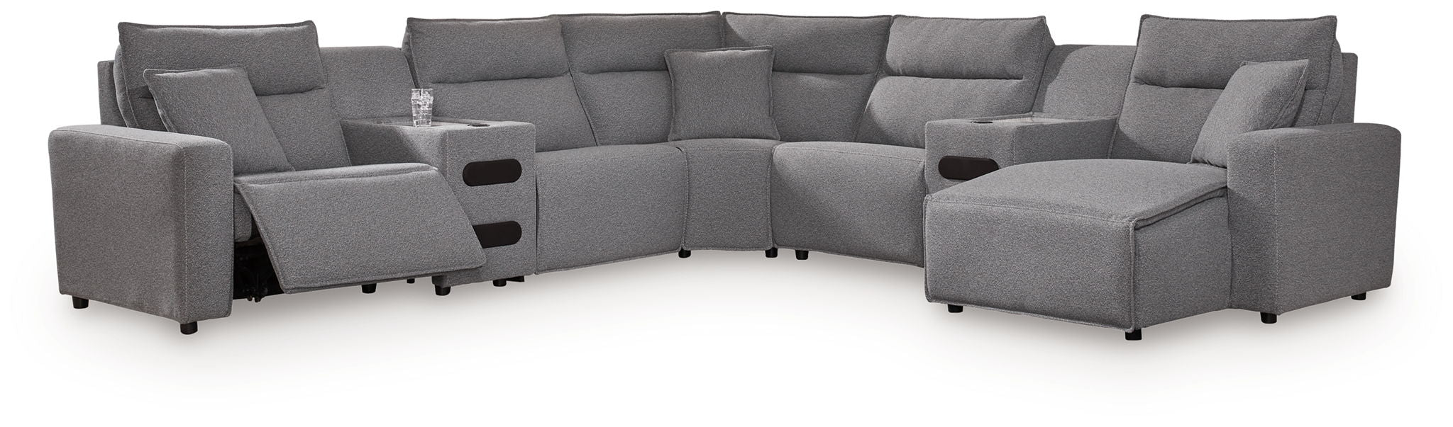 Modmax II - Reclining Sectional - Salt And Pepper - Image 2