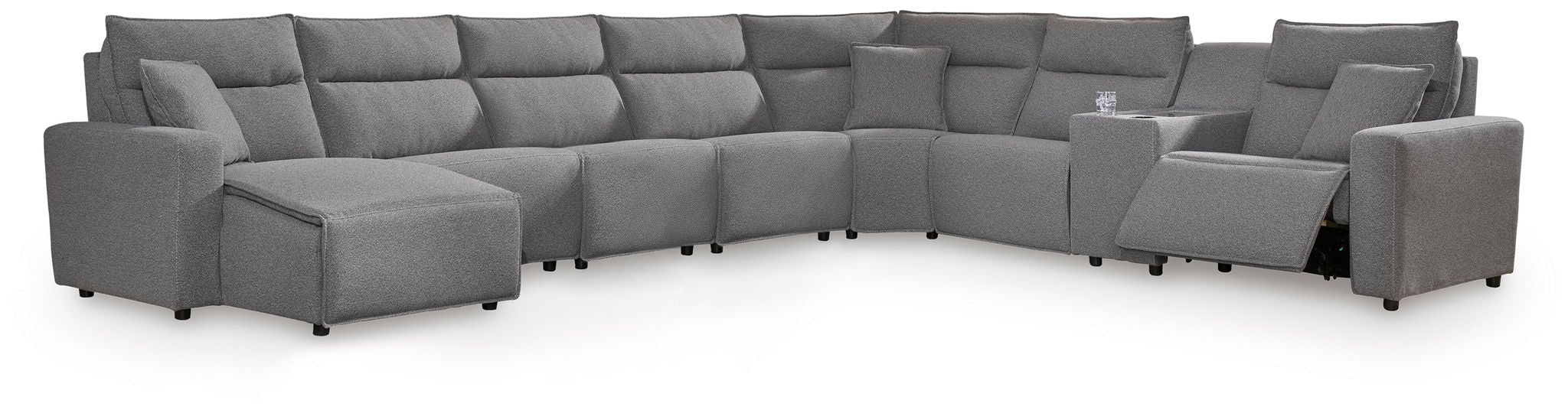 Modmax II - Reclining Sectional - Salt And Pepper - Image 20