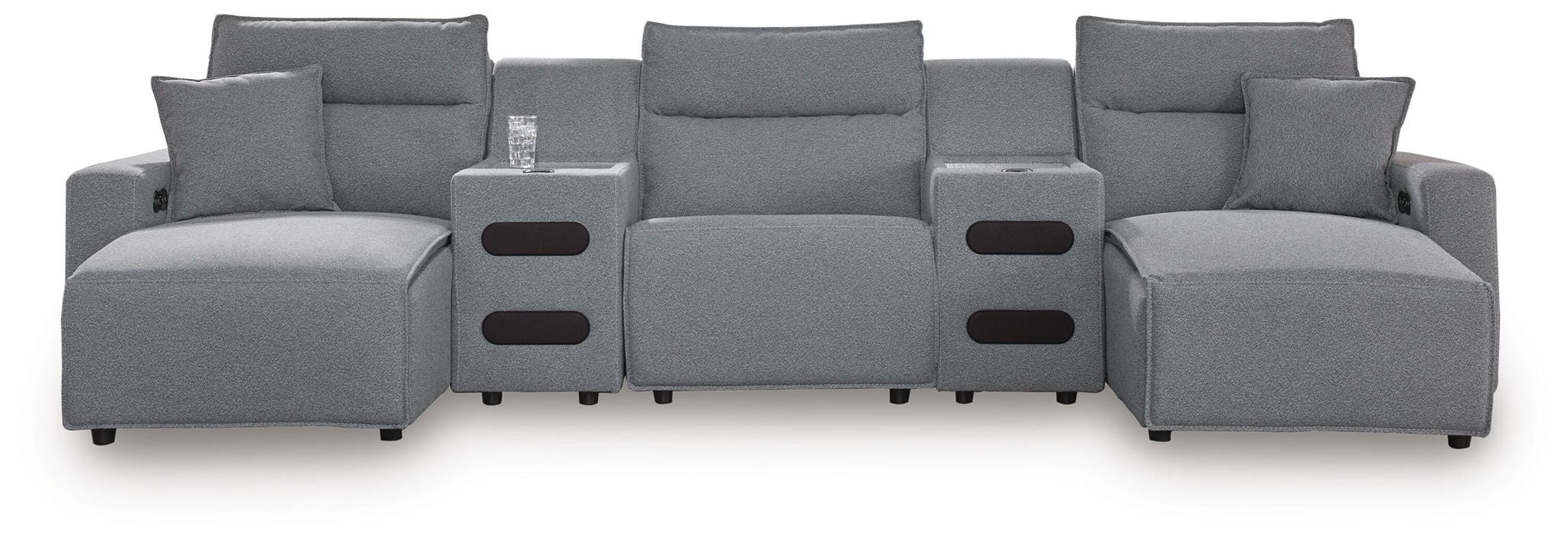 Modmax II - Reclining Sectional - Salt And Pepper - Image 37