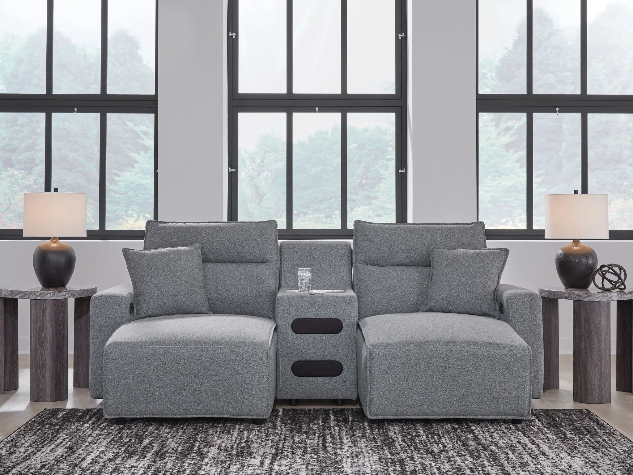 Modmax II - Reclining Sectional - Salt And Pepper - Image 39