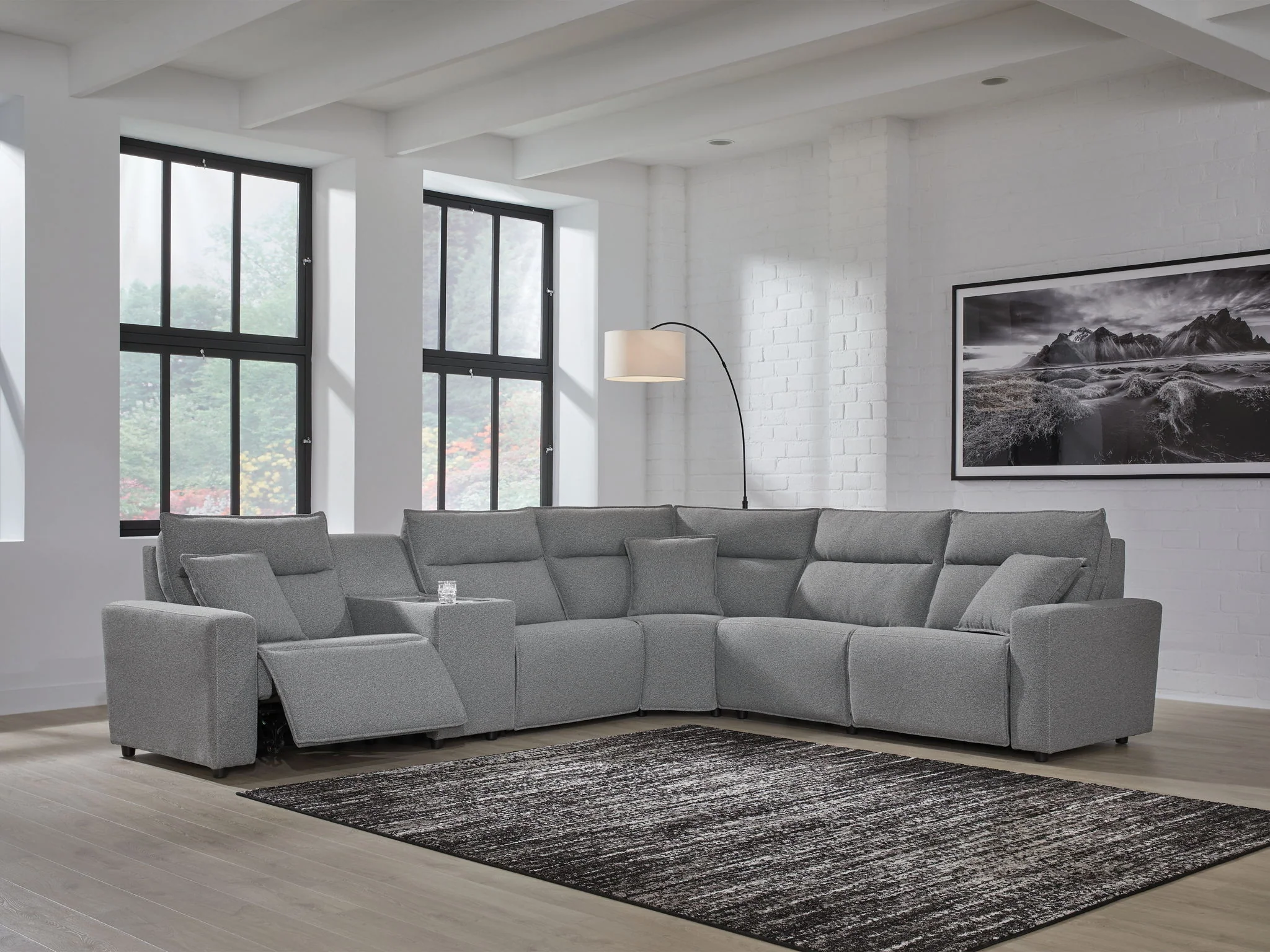 Modmax II - Reclining Sectional - Salt And Pepper - Image 41