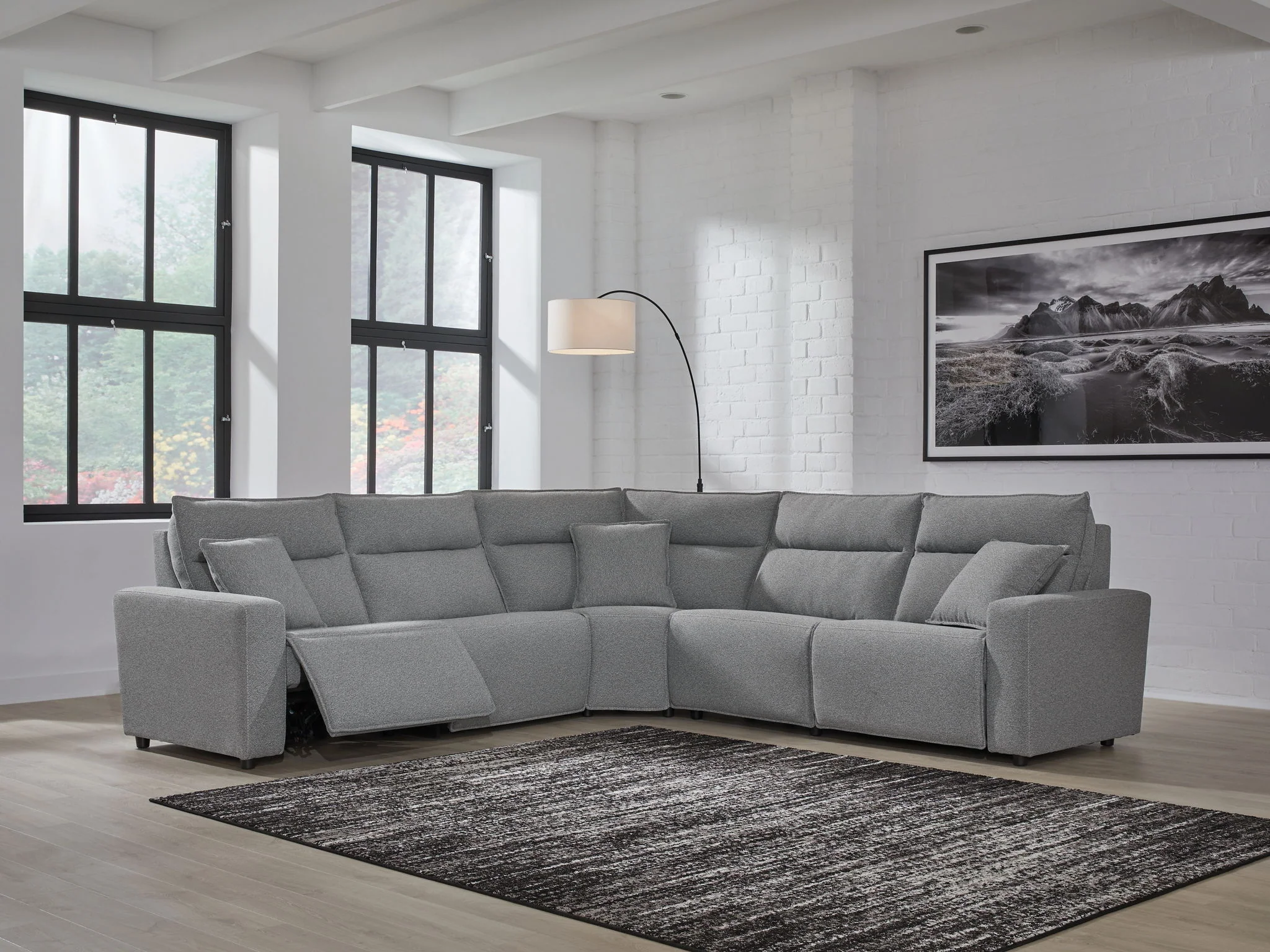Modmax II - Reclining Sectional - Salt And Pepper - Image 62