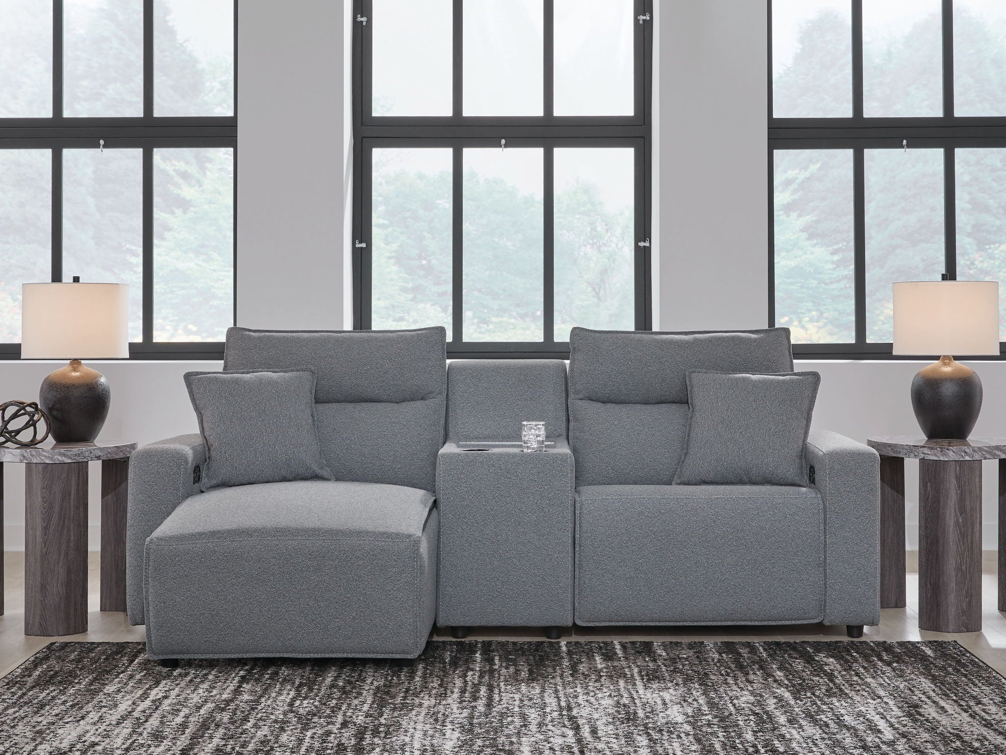 Modmax II - Reclining Sectional - Salt And Pepper - Image 64