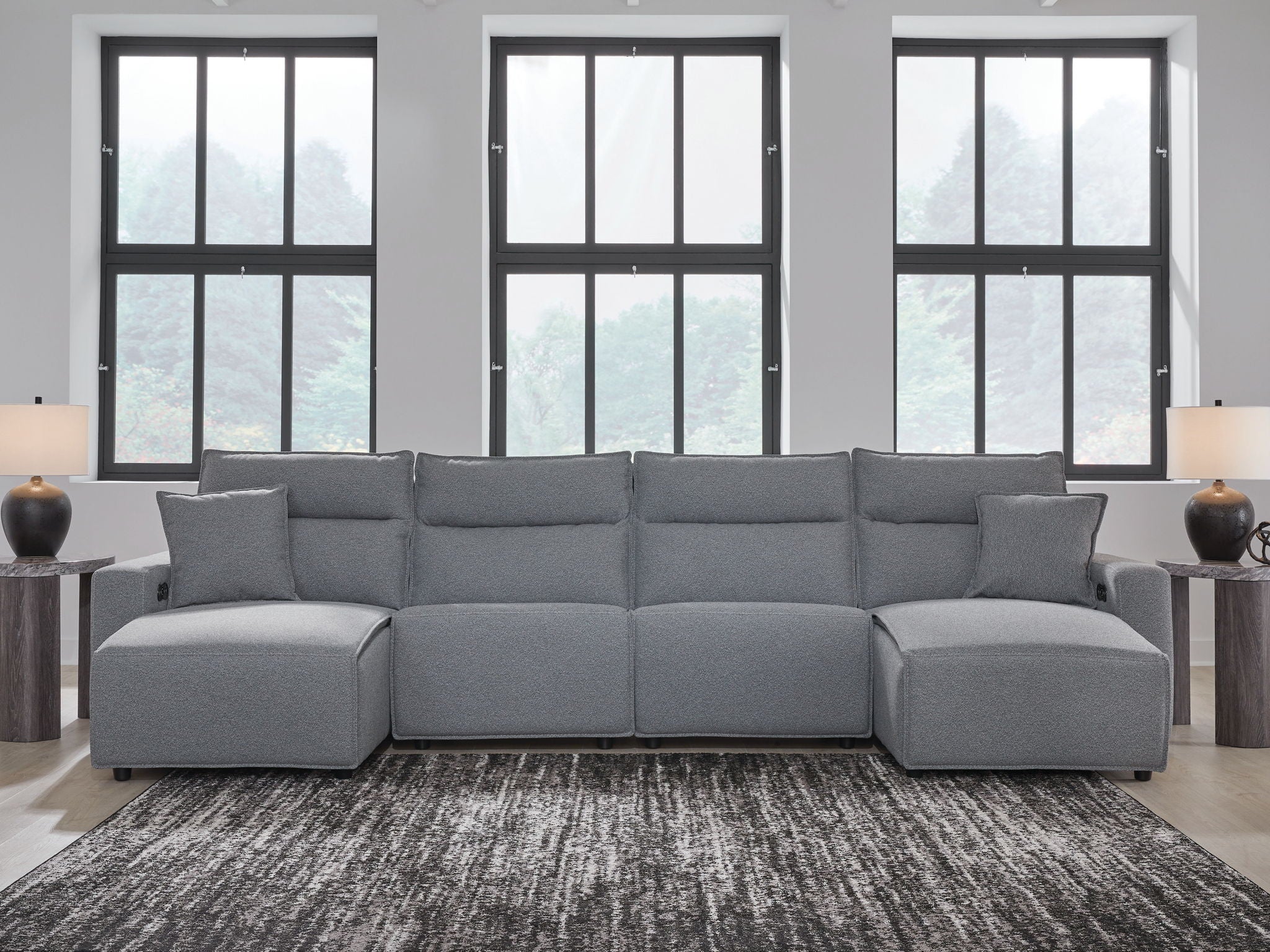 Modmax II - Reclining Sectional - Salt And Pepper - Image 67