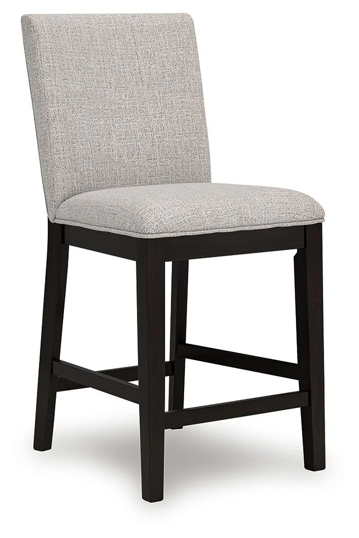 Neymorton - 5 Pc. - Rectangular Dining Room Counter Table, 4 Barstools - Dark Grayish Brown - Image 3