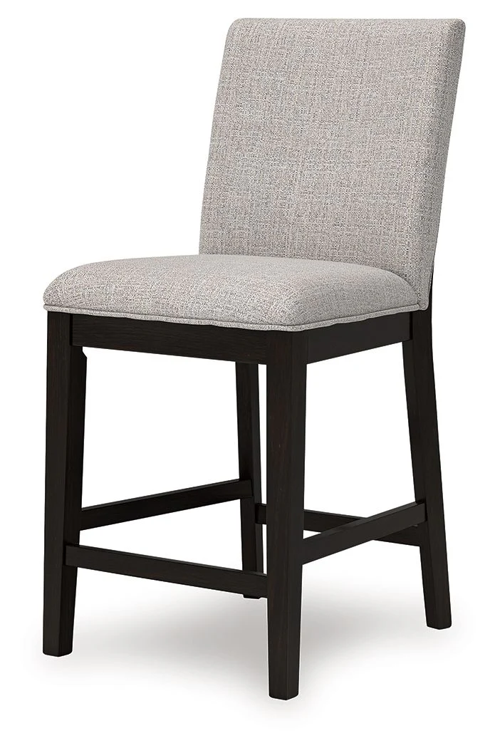 Neymorton - Upholstered Barstool (Set of 2) - Dark Grayish Brown - Image 3