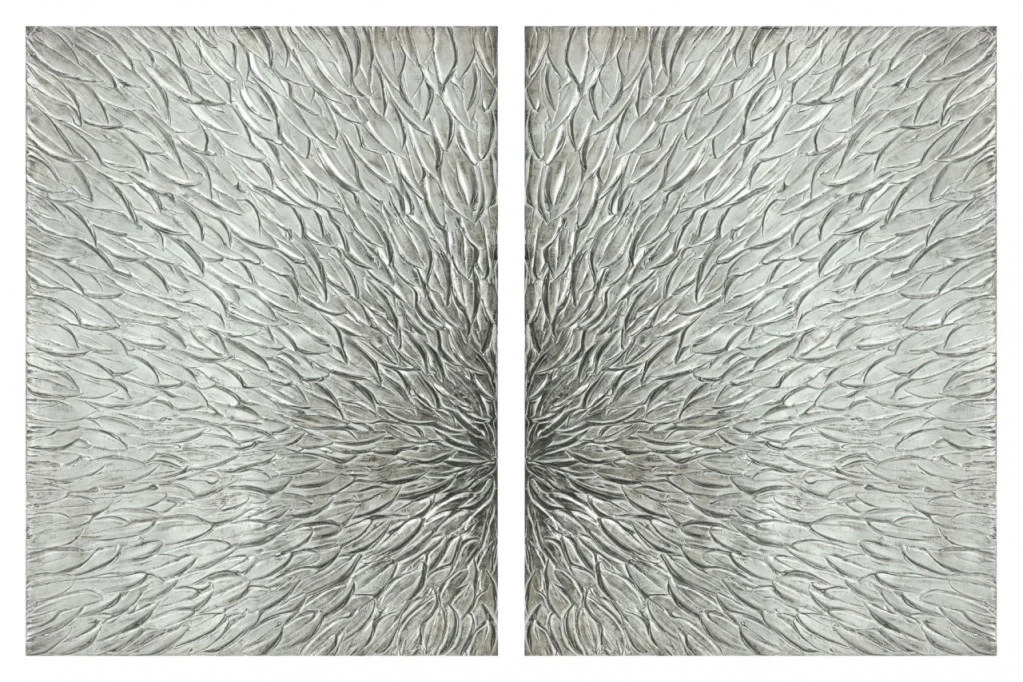 Pair of Textured Canvas Artwork