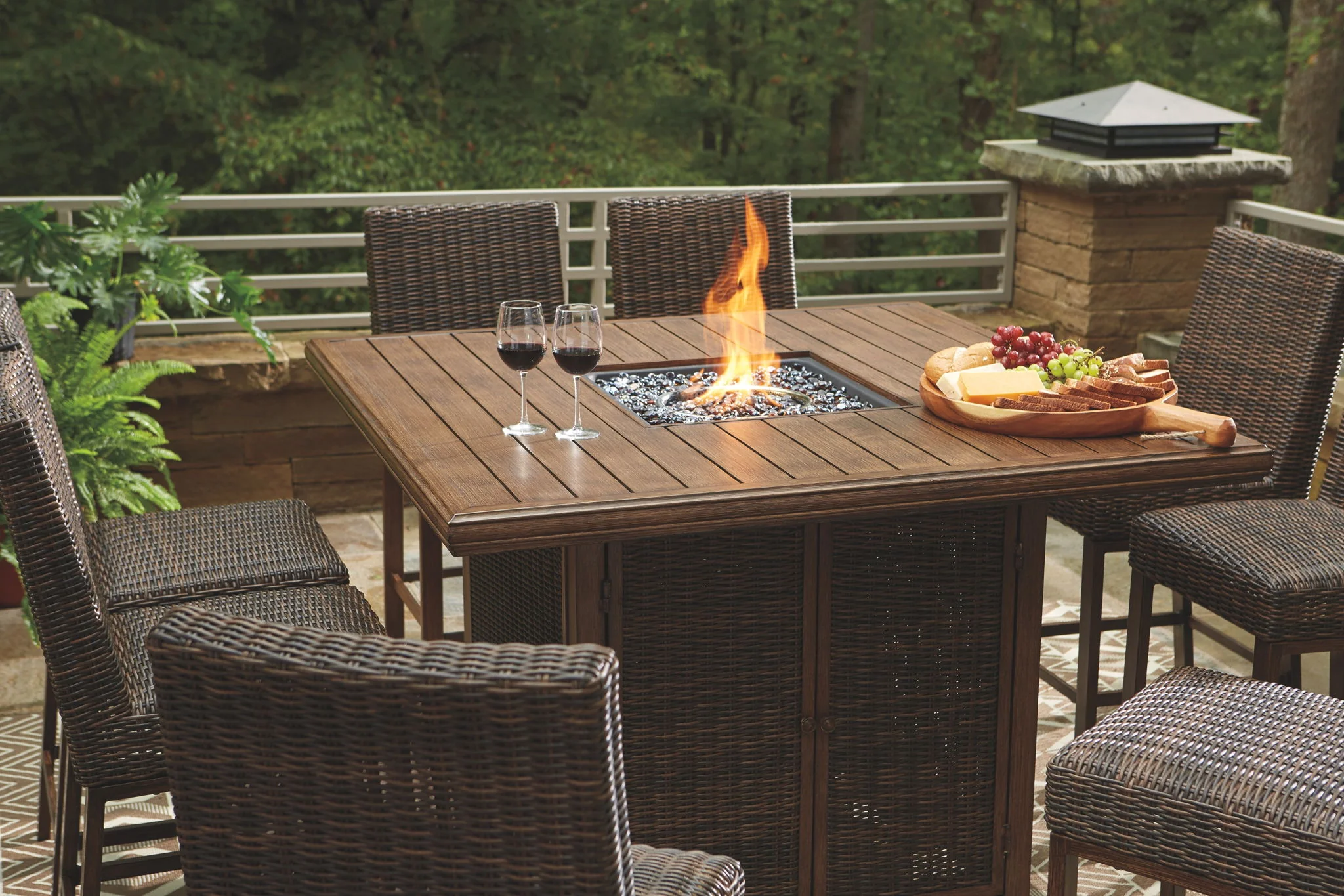 Paradise Trail - Outdoor Fire Pit Table Set - Image 9