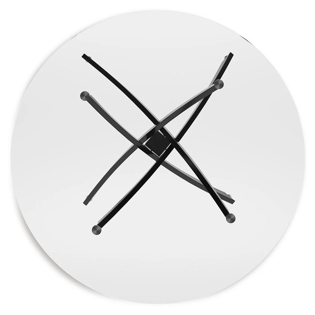 Pharwynn - Round Dining Room Table - Black - Image 4