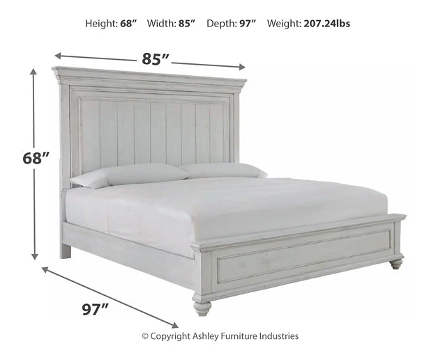 Kanwyn Queen Panel Bed with Mirrored Dresser - Image 5