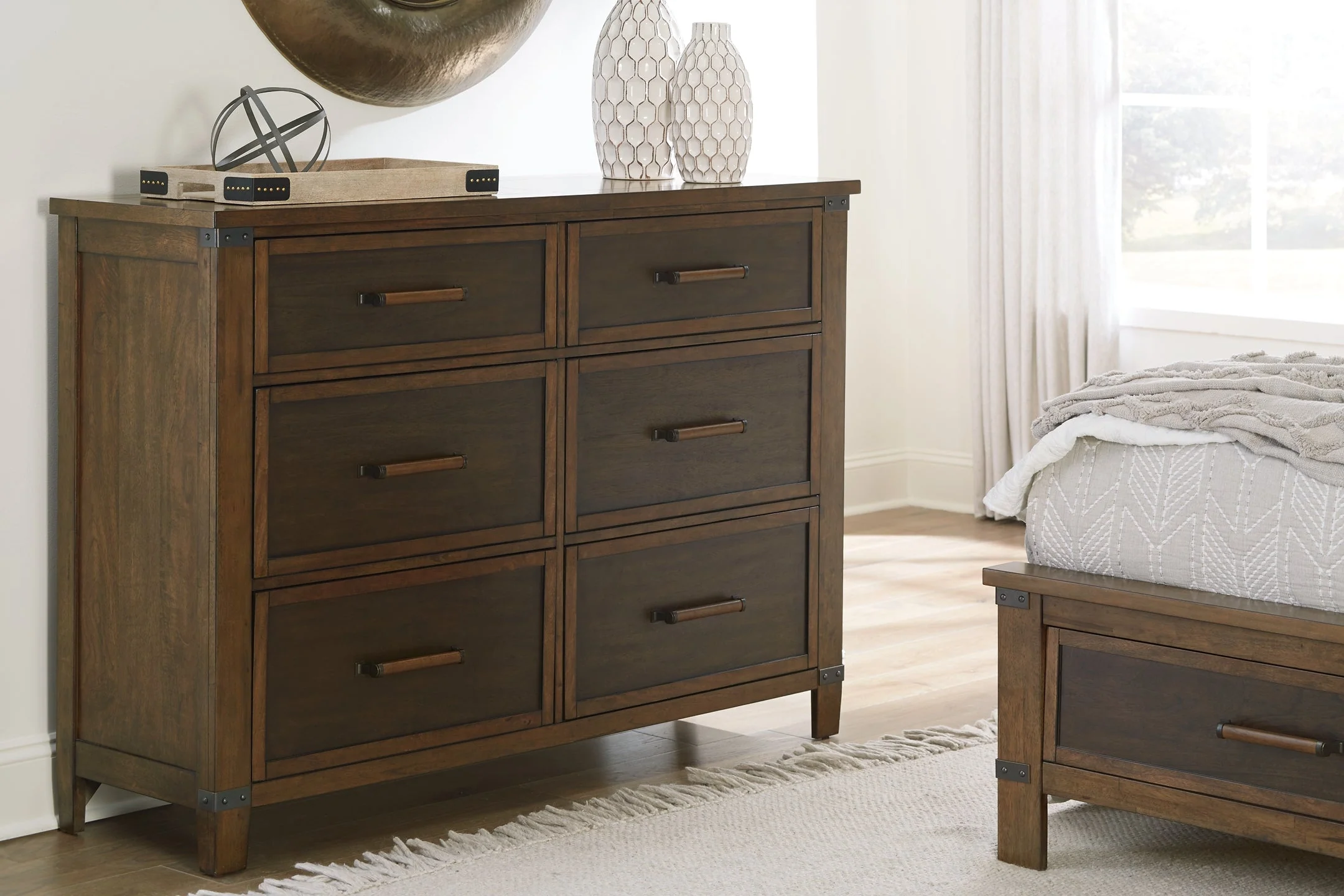 Wyattfield Queen Panel Bed with Storage with Dresser - Image 2