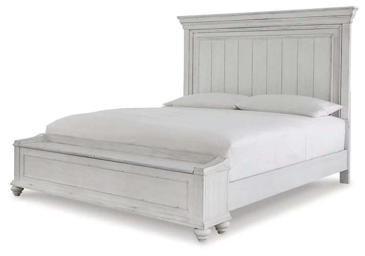 Kanwyn Queen Panel Bed with Storage with Mirrored Dresser and Chest - Image 2