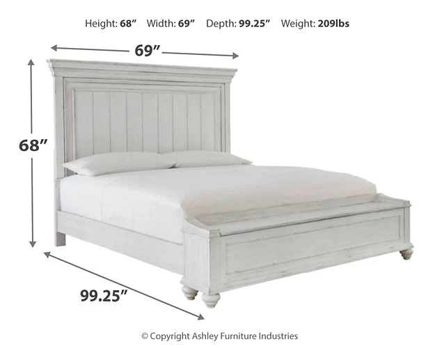 Kanwyn Queen Panel Bed with Storage with Mirrored Dresser and Chest - Image 6