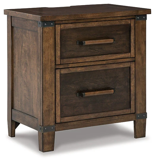 Wyattfield Queen Panel Bed with Storage with Mirrored Dresser, Chest and 2 Nightstands - Image 10