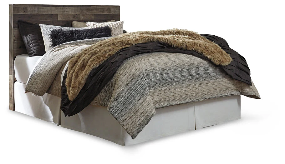 Derekson Queen/Full Panel Headboard with Mirrored Dresser, Chest and 2 Nightstands - Image 3