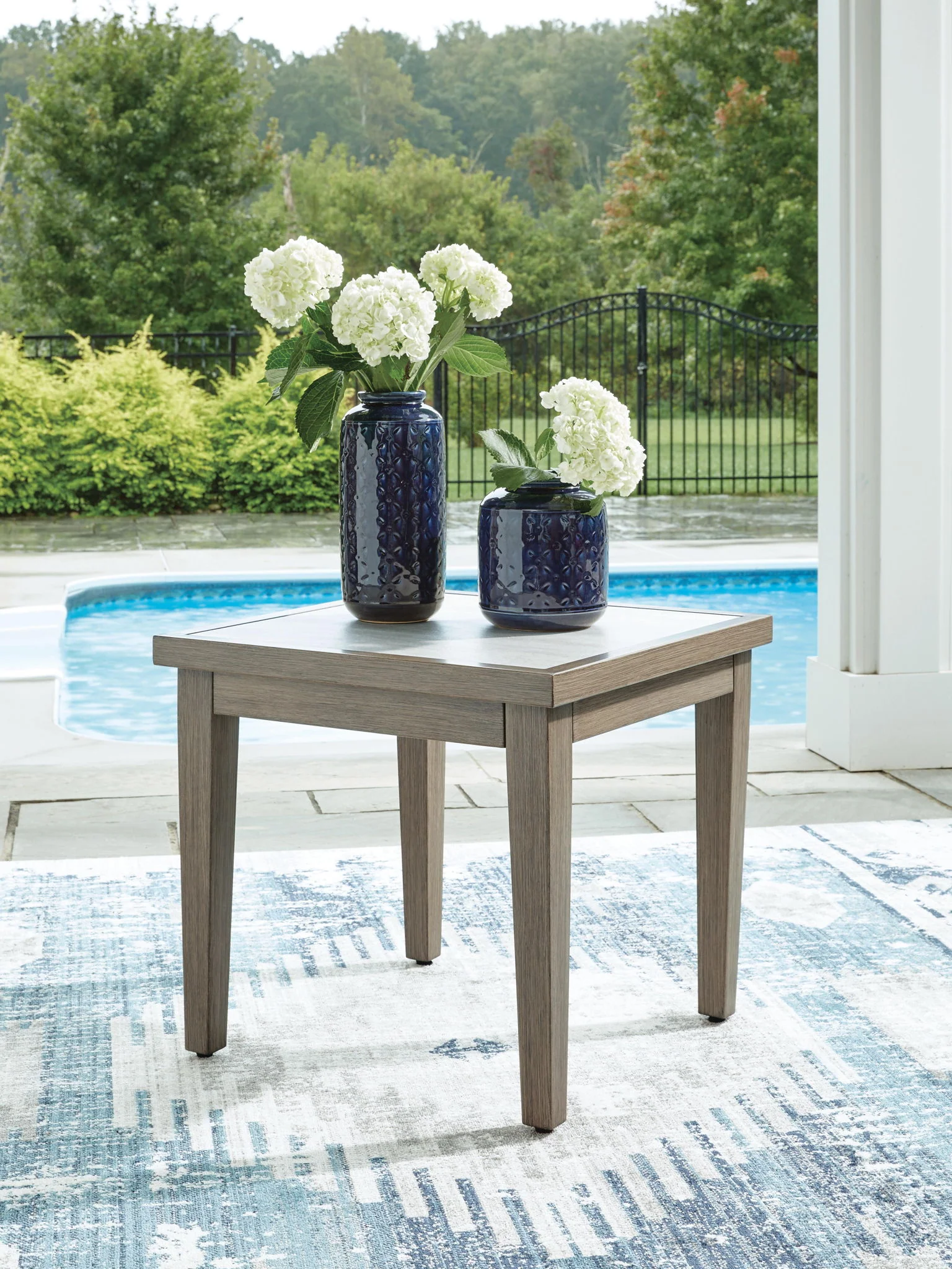Rainier Ranch - Square End Table - Brown / Beige - Image 2
